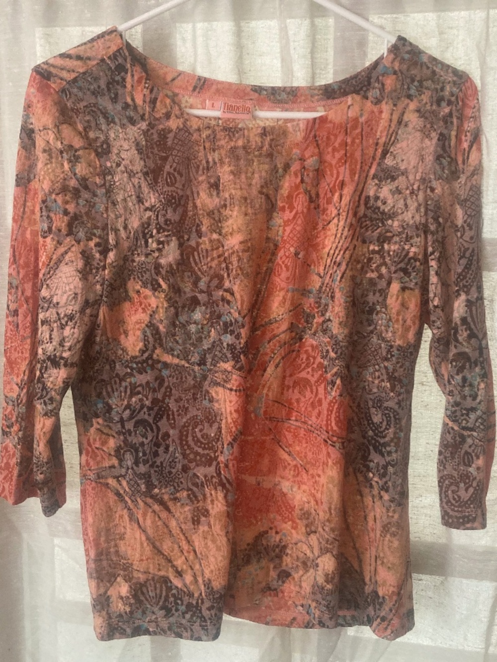 Tianello by Steve Barraza Ballet Tee 3/4 Sleeve Made in USA Size Large